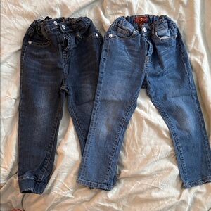 7 For All Mankind Kids Jeans - Dark Blue and Medium Blue